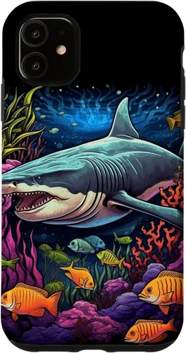 Vista 8 de iPhone 16 Tiger Shark Sea Ocean Underwater Shark Lover Case