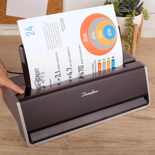 Vista 10 de Swingline, perforadora eléctrica comercial de papel, Platino