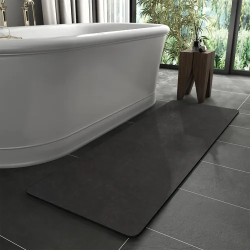 Vista 36 de MontVoo -Tapete de baño-Alfombras de baño delgadas antideslizantes para debajo de la puerta- Superficie de gamuza sintética absorbente, de secado