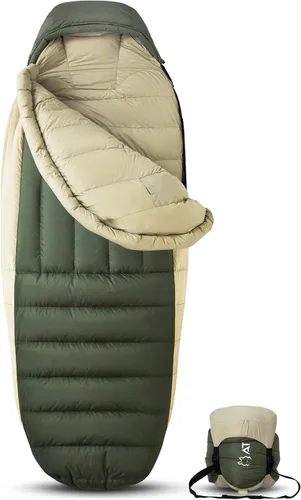 Vista 10 de ATEPA Down Sleeping Bag, 700FP Cold Weather Wide XL 3 Season Double/Single Sleeping Bags for Adults with Compression Sack for Camping Backpacking