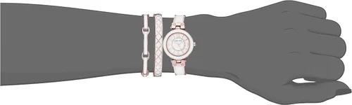 Vista 4 de Anne Klein AK3296 - Juego de pulsera y pulsera acentuados con purpurina para mujer