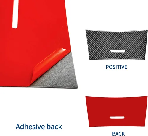Vista 6 de SUNJIKA Compatible con caja de almacenamiento de consola central interior de fibra de carbono, cubierta de panel, accesorios para Jeep Grand