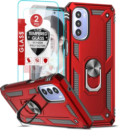 Vista 152 de LeYi Funda para Moto G Stylus 2022 4G (no compatible con 5G), funda para Moto G Stylus con 2 protectores de pantalla, funda protectora de grado Oro