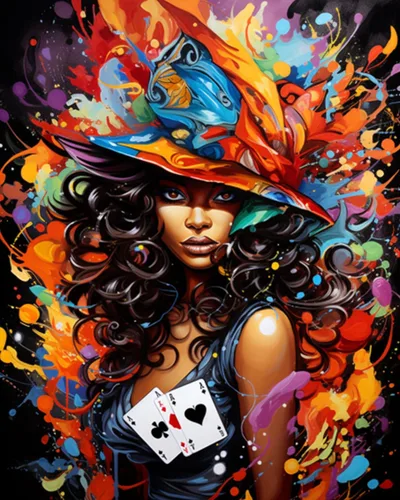 Vista 21 de Pintura por números retrato de niña con sombrero de mago Tucocoo, pintura DIY en lienzo con pinceles, pinturas acrílicas, calabaza de Halloween