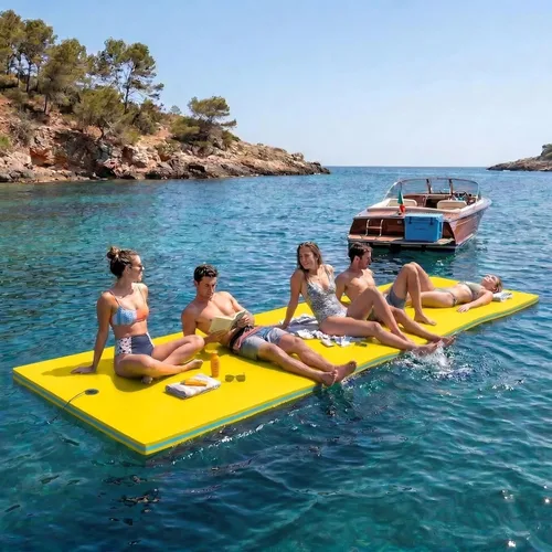 Vista 9 de Max4out Water Floating Mat 9/12/18 FT Foam Lake Floats Floating Foam Pad Lily Pad for Water Recreation and Relaxing Lily Mat for Family Floating Pad