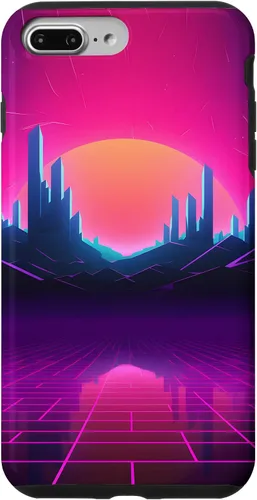 Vista 12 de Synthwave City Retrowave 80s Vaporwave Case for iPhone 17