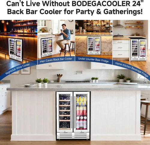 Vista 9 de BODEGA Refrigerador de vino y bebidas de 24 pulgadas, capacidad para 57