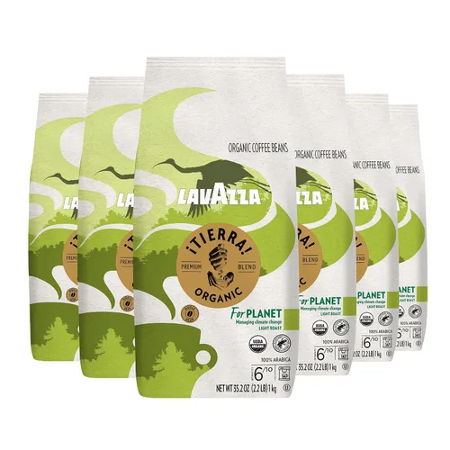 Vista 30 de Lavazza Granos de café tostados, aroma Crema E, 2.20 libras (paquete de 6)