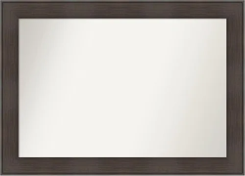 Vista 53 de Amanti Art Espejo personalizado, espejo de baño de veta de madera rústica William, espejo de pared o espejo de tocador de baño sobre el fregadero
