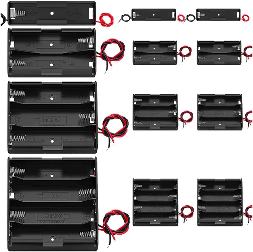 Vista 14 de 5 piezas Soporte de caja de batería de 2 AA con enchufe USB hembra 2 AA Caja de batería de alimentación con interruptor de encendido/apagado