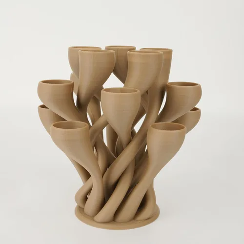 Vista 2 de AMOLEN - Filamento para impresora 3D de PLA de madera de bambú, filamento de PLA de 1.75mm con 15% de fibra de bambú real, 1kg/2.2lb con 15%