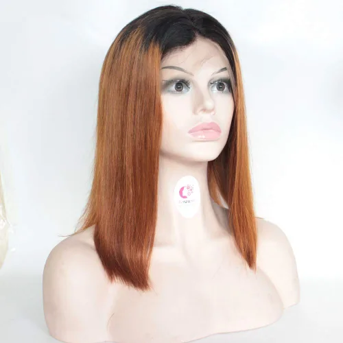 Vista 11 de Pelucas de cabello humano rizado rizado de 13 x 4 pulgadas con encaje frontal de oreja a oreja para mujeres, 1B, 8 pulgadas, corto, sin pegamento