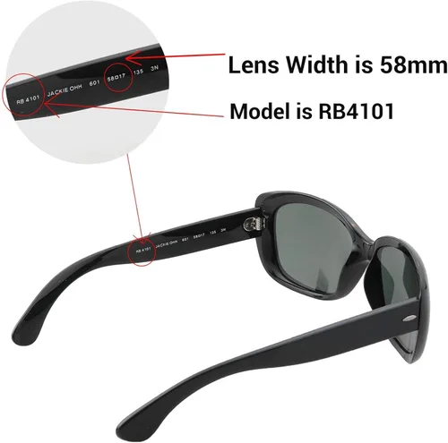 Vista 5 de Walleva Lentes de repuesto para lentes de sol Ray-Ban RB4101 Jackie Ohh de 2.283in, múltiples opciones disponibles