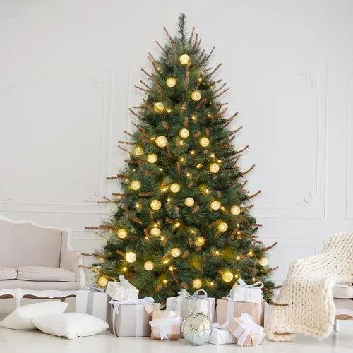 Vista 28 de Naomi Home Dakota - Árbol de Navidad negro preiluminado de 6.5 pies
