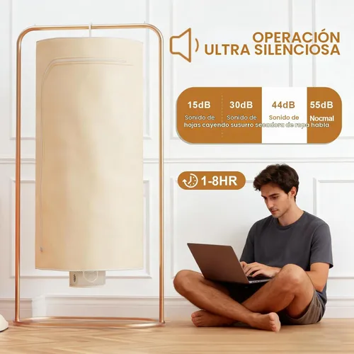 Vista 4 de Secador portátil multifuncional 3 en 1 para secadora de ropa, secadora de botas, con ajuste de tiempo, control remoto, lavandería, apartamentos, RV