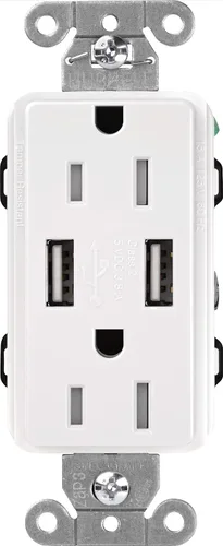 Vista 4 de Lutron Claro - Toma dúplex USB de 15 amperios CAR-15-UBTR-BL Negro