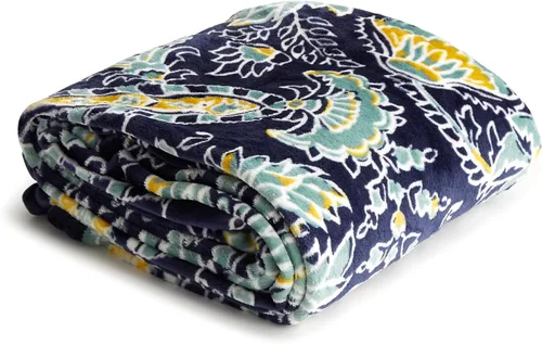 Vista 13 de Vera Bradley Manta de forro polar para mujer, manta de felpa suave para sofá, dormitorio y decoración del hogar