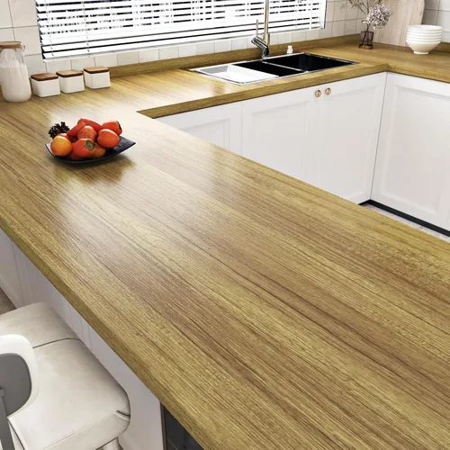 Vista 15 de Papel tapiz autoadhesivo de textura de madera rústica de vinilo marrón, impermeable, para encimera, cocina, gabinetes, envolturas, de 12 x 80