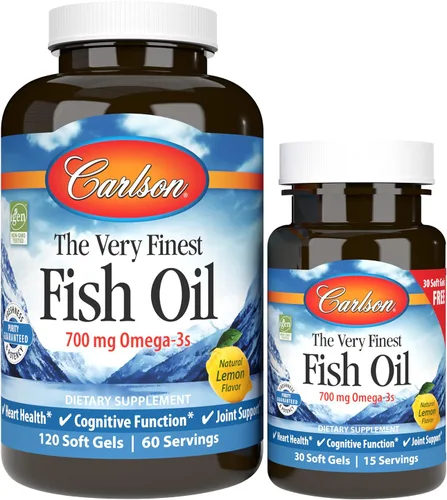 Vista 2 de Aceite de pescado ultra refinado Carlson Labs, limón, 0,035 oz, 088395016318, 120, 1, 1