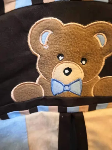 Vista 5 de Apilador de pañales para cuna de bebé niño pequeño oso organizador de pañales bolsa colgante