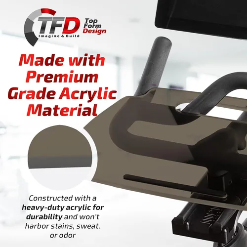 Vista 6 de TFD Sidewinder Bandeja (negro) Compatible con bicicleta Peloton (solo original), fabricada en Estados Unidos Bandeja de escritorio para laptop