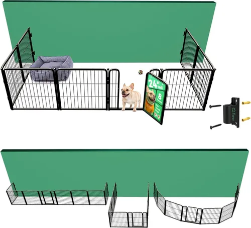 Vista 64 de FXW Homeplus Unleashed Corralito para Perros de Interior - Juego Sin Estrés y Seguro, Resistente de 24 Pulgadas 2 Paneles Corralito para Cachorros