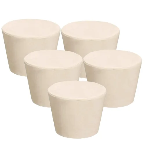 Vista 8 de Paquete de 10 tapones de goma sólida, tapón de goma de laboratorio blanco, tapón de tanque de tubería, tapón de sellado a presión, tapón de orificio