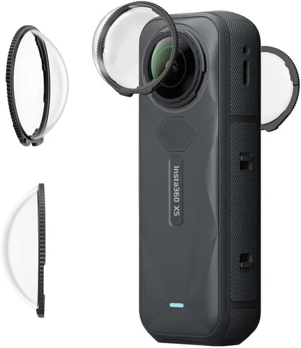 Vista 9 de Protector de lente para Insta360 X2, protector de lente extraíble de policarbonato para accesorios Insta 360 X2 (2 juegos - 4 piezas)