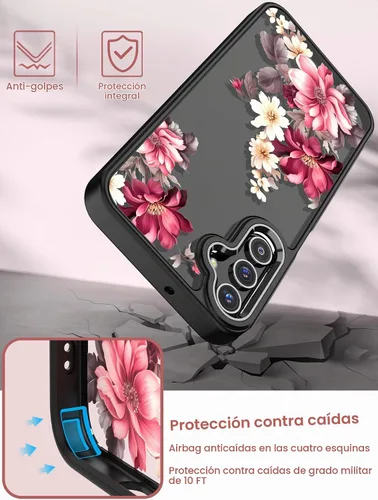 Vista 6 de Funda para Samsung A15 5G con protector de pantalla de vidrio templado, Galaxy A15 5G [protección de grado militar] TPU suave y policarbonato duro