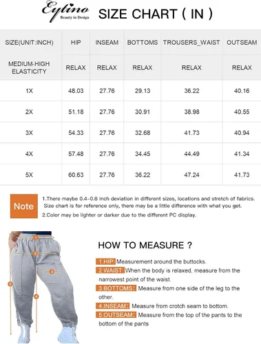 Vista 6 de Eytino Pantalones deportivos de talla grande para mujer, cintura alta, con cordón lateral, para entrenamiento, holgados, 1X-5X
