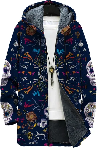 Vista 40 de Mens Hooded Cardigan Japanese Art Zip Up Long Sleeve Sweater Hoodie Dragon Print Coat with Pockets
