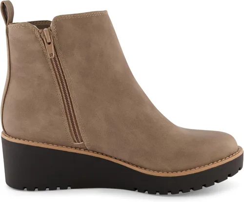 Vista 4 de CUSHIONAIRE Botas de cuña Ilena para mujer + espuma viscoelástica, anchos disponibles, Negro