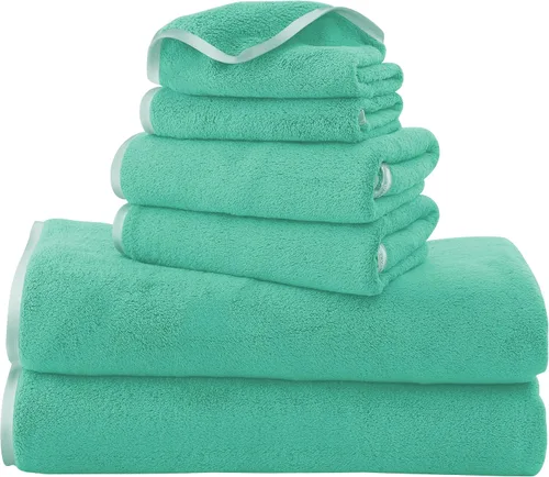 Vista 57 de TENSTARS Toallas de baño de seda con dobladillo para liquidación de baño - 27 x 55 pulgadas - Ligeras, delgadas, de secado rápido - Toalla