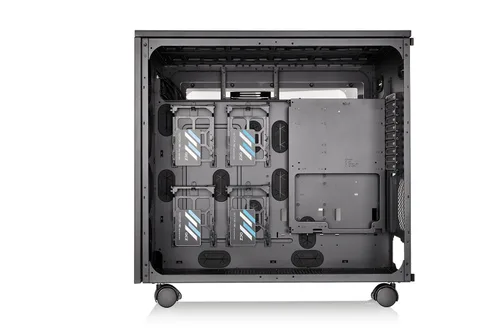 Vista 10 de Thermaltake Core W200 Capaz de sistema dual, refrigeración por agua extrema, XL-ATX, completamente modular/desmontable, certificada Tt, caja