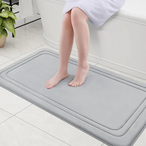 Vista 46 de Grandaily Alfombra de Baño de Espuma Viscoelástica 24x16, Ultra Suave, Antideslizante y Absorbente, Alfombras de Baño Lavables a Máquina y Secables
