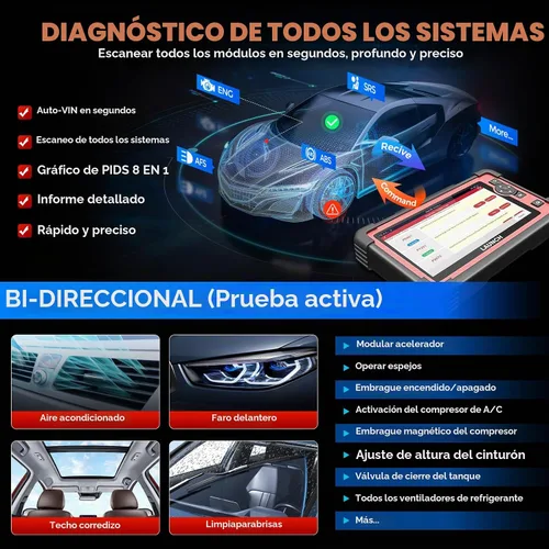 Vista 5 de LAUNCH Escáner X431 CRP919E OBD2, Herramienta de Escaneo Bidireccional 2026 como CRP919EBT, CANFD/DoIP/FCA SGW, Código ECU, 35+ Servicios, Pruebas