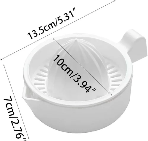 Vista 5 de Exprimidor manual de cítricos de doble capa de plástico Exprimidor de fruta de limón naranja Extractor de exprimidores
