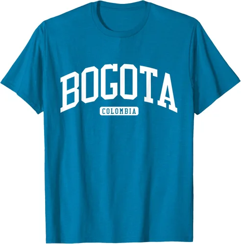 Vista 9 de Camiseta estilo universitario de Bogotá Colombia, Negro