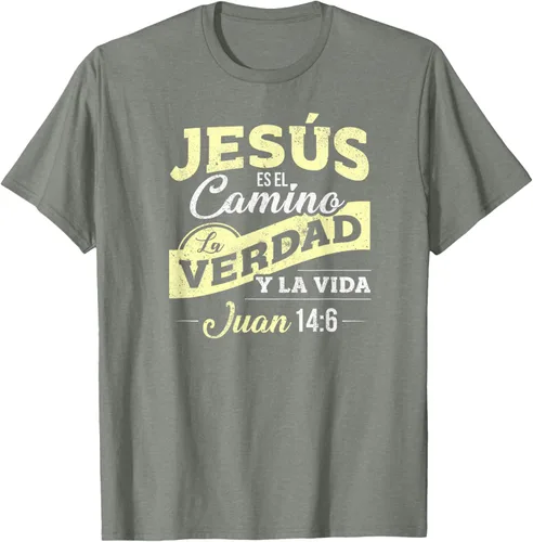 Vista 62 de Camisas de la Biblia de Jesus para los Cristianos Camiseta Española Negro
