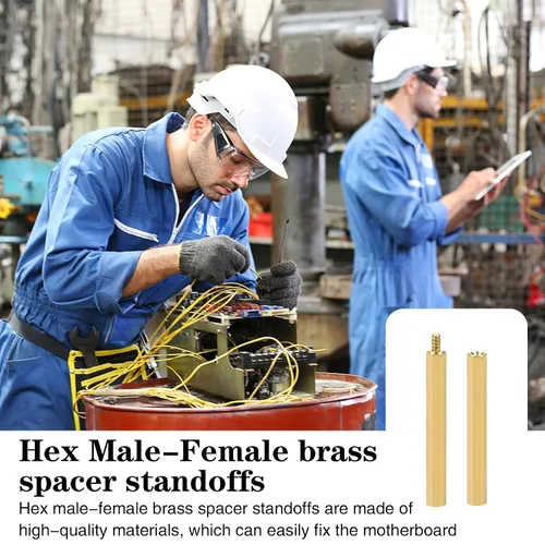 Vista 7 de Kit de 400 Piezas de Separadores y Tornillos y Tuercas M2 para Placa Base, Separadores Espaciadores de Latón Hexagonales Macho-Hembra, Tornillos