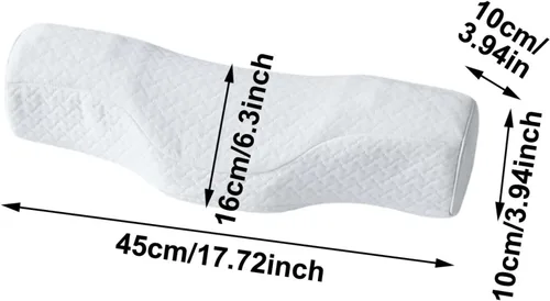 Vista 5 de Neck Therapy Pillow with Cervical Traction Design, Memory Foam Ergonomic Neck Support Pillow for Shoulder Relaxation and Posture Correction, Ideal