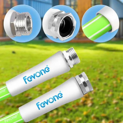 Vista 4 de Fevone Manguera Líder de Jardín de 3 pies, Manguera de Agua Híbrida Ligera, Flexible y Duradera, Conexiones Libres de Fugas Flexible Hybrid