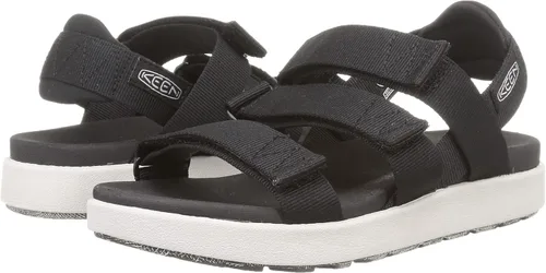 Vista 7 de KEEN Elle Sandalias de punta abierta con plataforma elástica para mujer, Negro (BlackVapor)