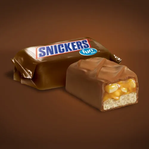 Vista 2 de Snickers - Barras de caramelo de chocolate de tamaño divertido, paquete a granel (paquete de 2 libras)