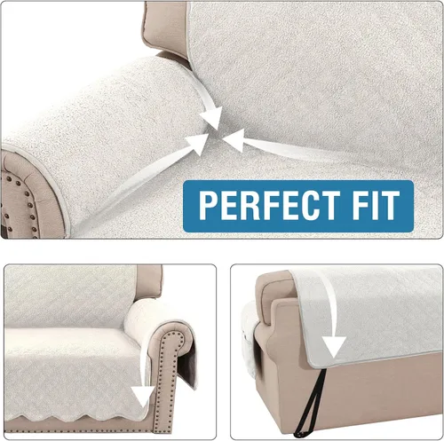 Vista 6 de H.VERSAILTEX Fundas acolchadas impermeables para sofá, fundas protectoras antideslizantes para sofá, fundas para perros, fundas para sofá de 3
