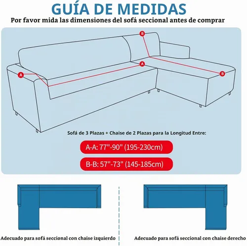 Vista 7 de ZNSAYOTX Fundas para sofá modular, fundas elásticas de jacquard con parte inferior elástica para sofá modular en forma de L, 2 protectores de sofá