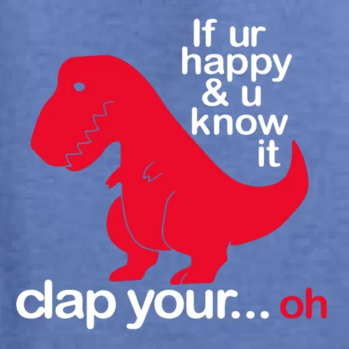 Vista 10 de Wild Bobby Sudadera con capucha unisex con estampado "If You're Happy and You Know it" de Dinausor