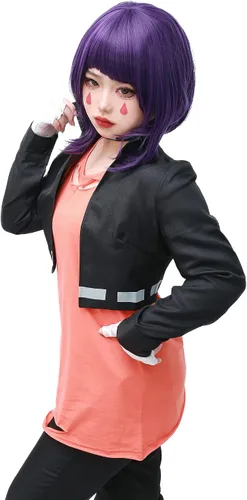 Vista 3 de C-ZOFEK Disfraz de héroe de cosplay de Jiro Kyoka, Negro