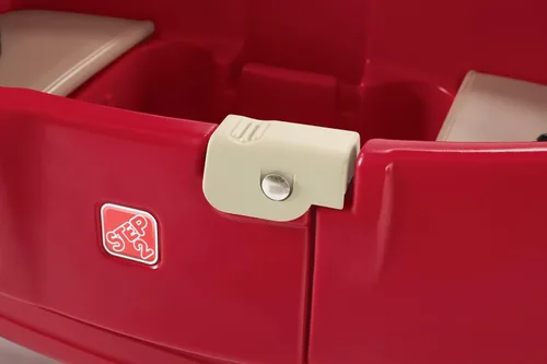 Vista 4 de Carrito para empujar Step2, vagón para bebé, duradero con mango plegable, compartimento para almacenamiento y portavasos