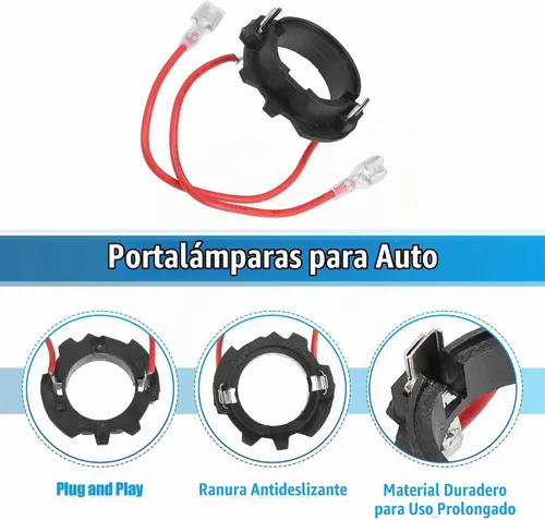 Vista 3 de uxcell 2 unids H7 LED faros faros base adaptadores enchufe retenedor clip apto para Volkswagen GTI 2006-2019